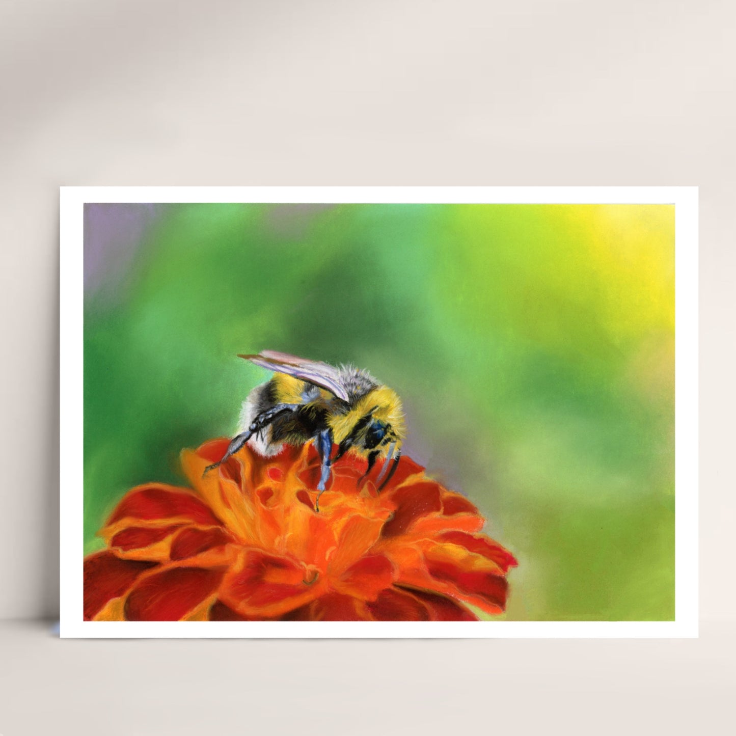 Bee on chrysanthemum, limited edition print