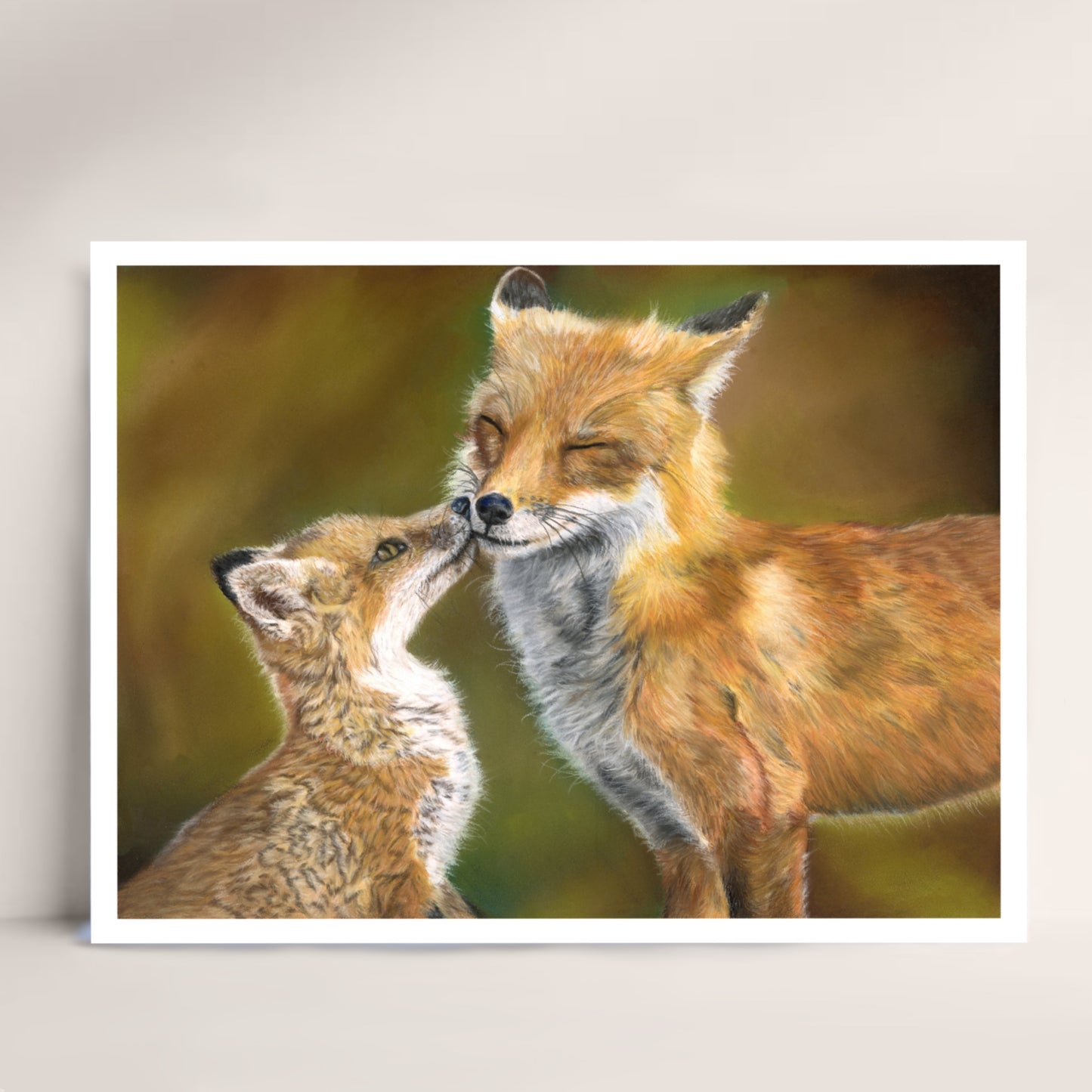 Fox and cub limited edition print